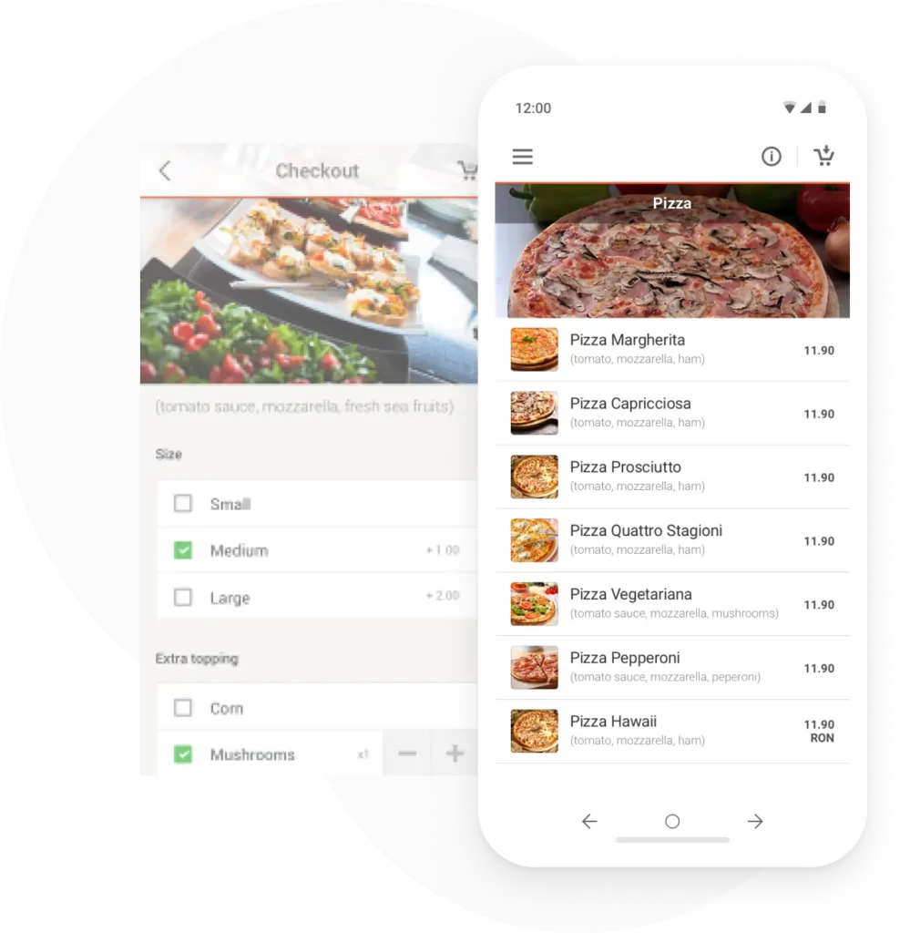 food ordering from mobile phone