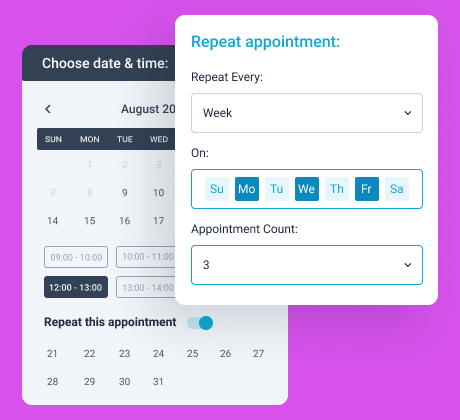 recurring appointment option
